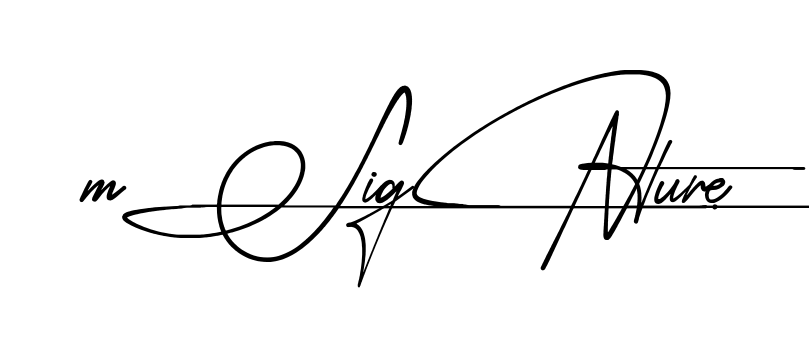 M Signature name signature design preview