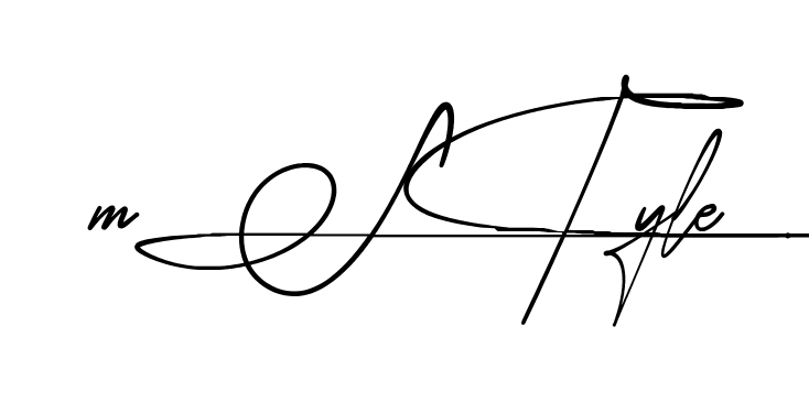 M Style name signature design preview
