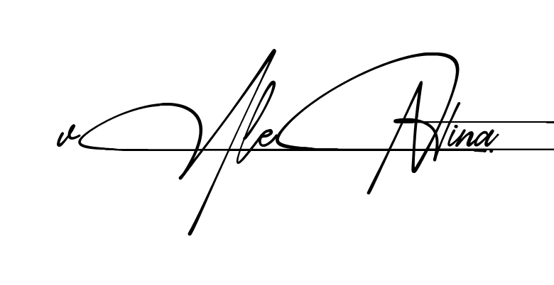 Easy Valentina signature idea