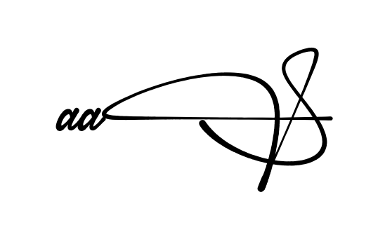 Aa S full name signature style in English