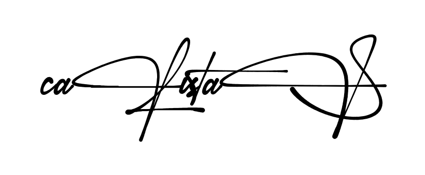 Calista S full name signature style in English