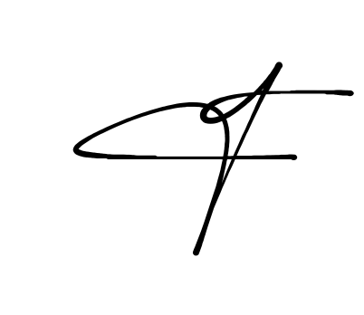 F full name signature style in English
