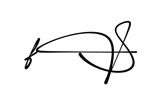F S full name signature style in English