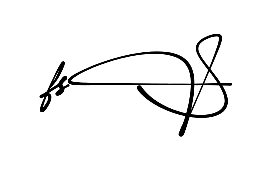 Fs S full name signature style in English