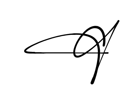 G full name signature style in English