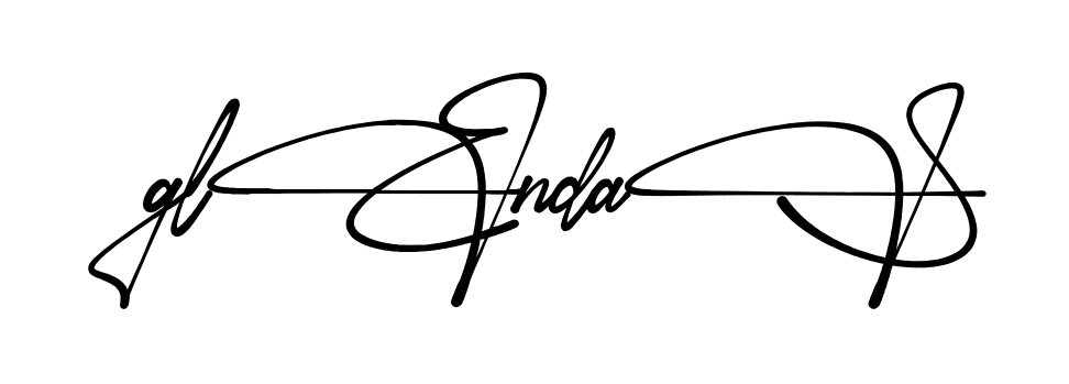 Glenda S full name signature style in English