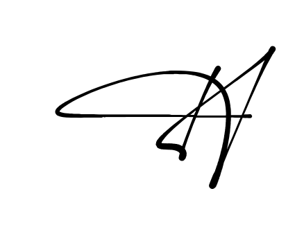 H full name signature style in English