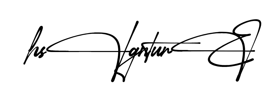 H Signature full name signature style in English