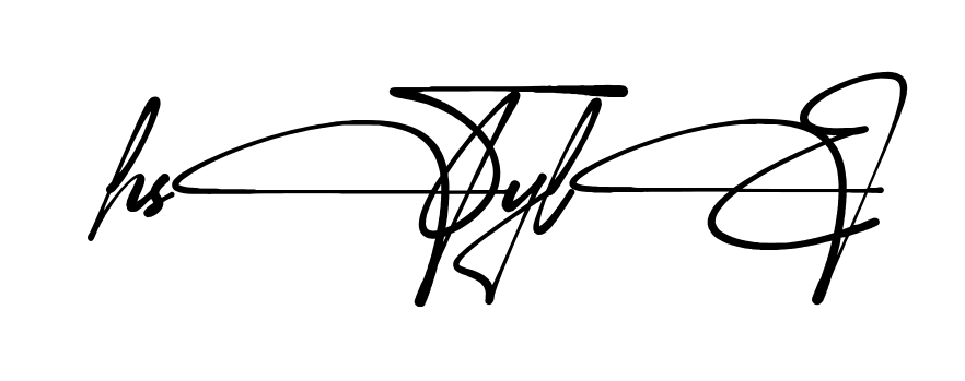 H Style full name signature style in English