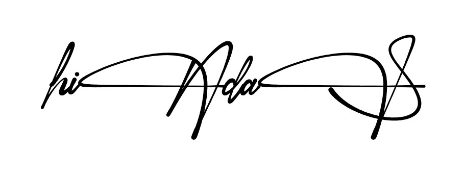 Hinda S full name signature style in English