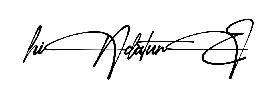 Hinda Signature full name signature style in English