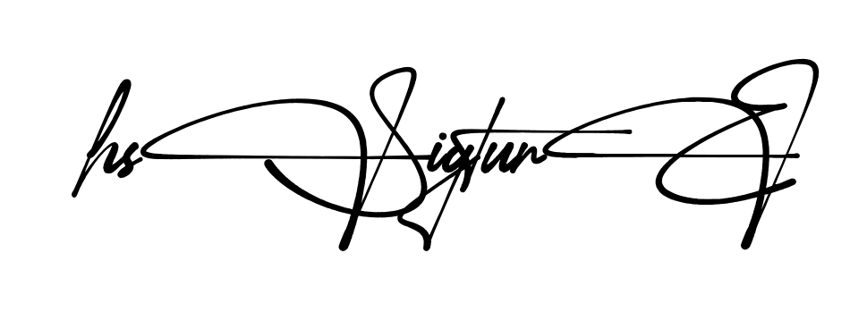 Hs Signature full name signature style in English