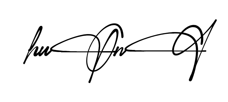 Huong full name signature style in English