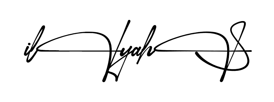 Iliyah S full name signature style in English