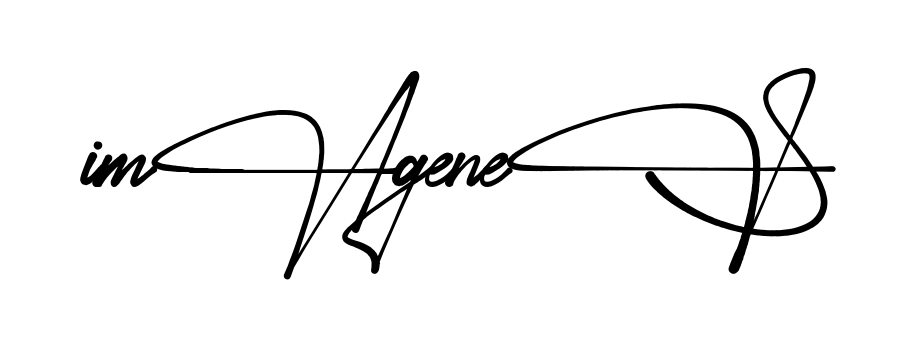 Imagene S full name signature style in English