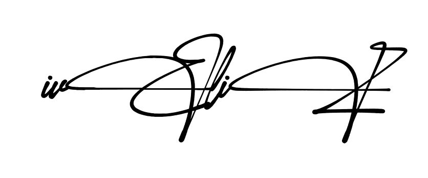 Iveliz full name signature style in English
