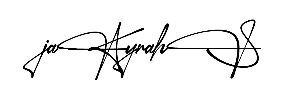 Jakyrah S full name signature style in English