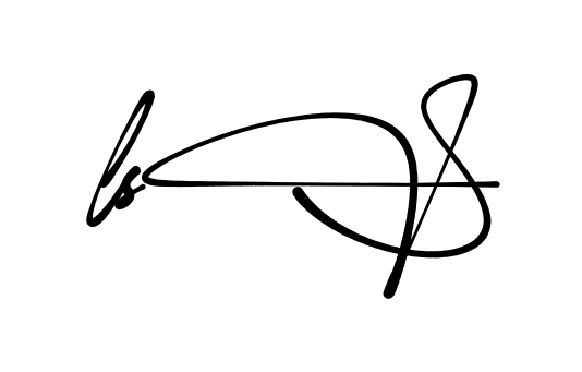 Ls S full name signature style in English