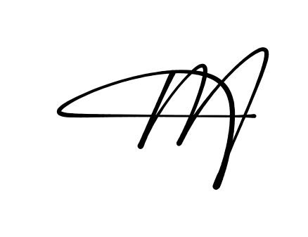 M full name signature style in English