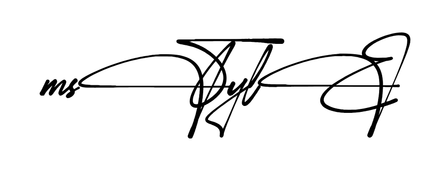 M Style full name signature style in English