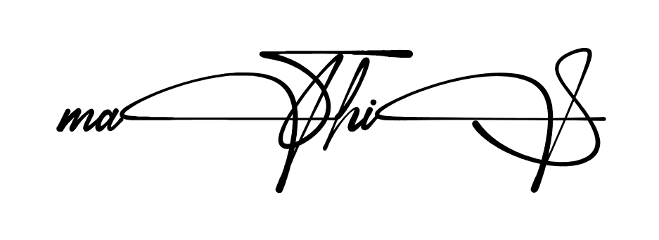 Mathis full name signature style in English