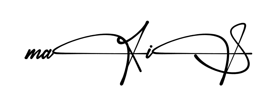 Maxi S full name signature style in English