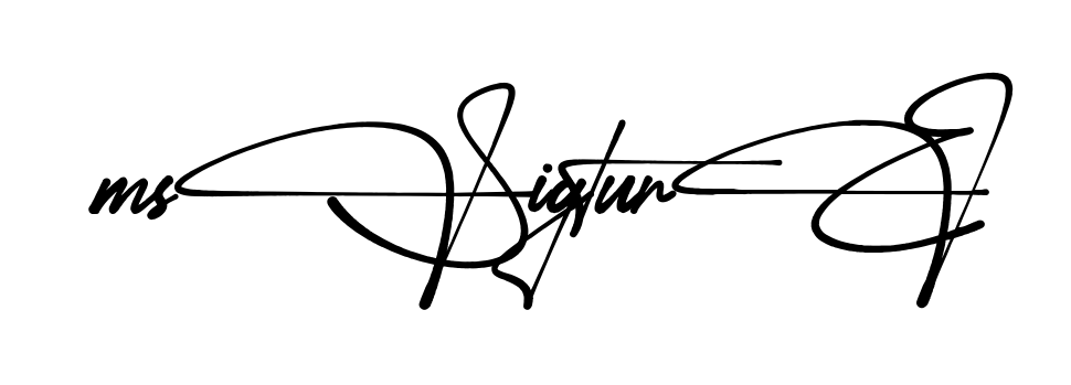 Ms Signature full name signature style in English