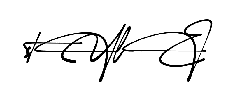 Style full name signature style in English