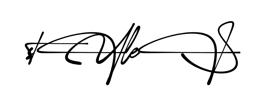 Style S full name signature style in English